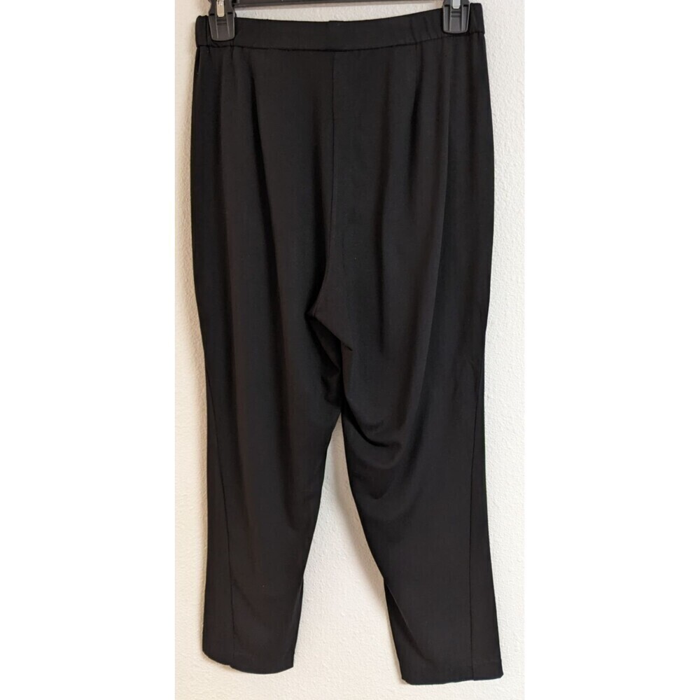 Women's EILEEN FISHER Black Stretch Knit Pull-On Cropped Pants XXS - Picture 5 of 8